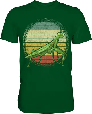 Produktbild von Gottesanbeterin Insekten T-Shirt – Bottle Green / M
