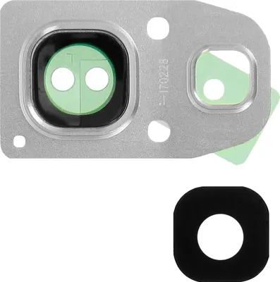 Image de Avizar, objectif frontal pour appareil photo arrière, compatible avec les modèles Samsung Galaxy A3, A5 et A7 de 2017, couleur argent