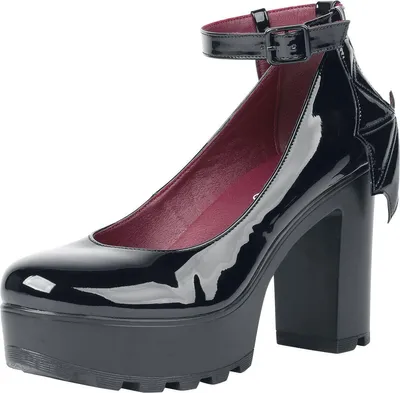 Produktbild von Gothicana by EMP Damen schwarze High Heels mit 11-cm-Blockabsatz EU38