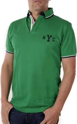 Produktbild von Tommy Hilfiger Herren Poloshirt WCC AVERY TIPPED POLO Regular Fit Grün