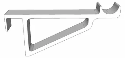 Produktbild von Design Stabiler Fensterhaken / Dekohaken - Breit, Farbe:Weiß, Stück / Fensterdicke:1x Fensterdicke 14-16mm