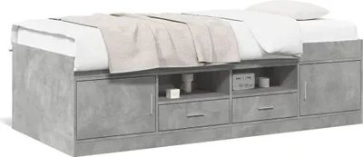 Obrázek produktu pro Denní postel se zásuvkami bez matrace betonově šedá 75x190 cm