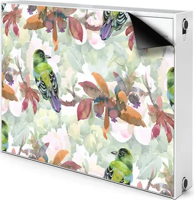 Produktbild von Magnet Radiator Magnet Mat Heizkörperverkleidung Heizkörper-Abdeckung Heizung 100x60 cm  - Vögel, exotisch