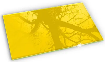 Produktbild von Untersetzer für Grabkerze Motiv Grabstein Gummifüße - 52x30 cm - Gelb