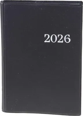Obrázek produktu pro Tiskárny Hořovice - PVC - čtrnáctidenní minidiář 2/2 2026, černý, 7,5 × 11 cm