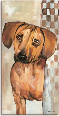 Produktbild von ARTland Leinwandbild Hund Größe: 75x150 cm