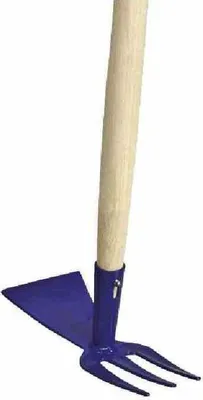 Image de Bineuse pour enfants 2 dents avec manche en bois 75 cm