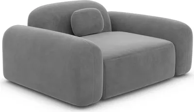 Produktbild von Samtstoff Sessel Nuvia Dunkelgrau