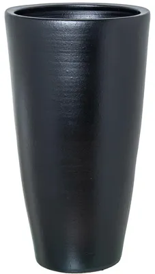 Keramik-Bodenvase schwarz 40x40x72 cm