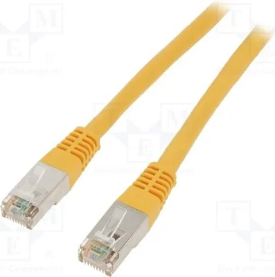 Obrázok produktu pre 1x žltý kábel, dĺžka 0,25 m, typ PE 6; 2 káble RJ45