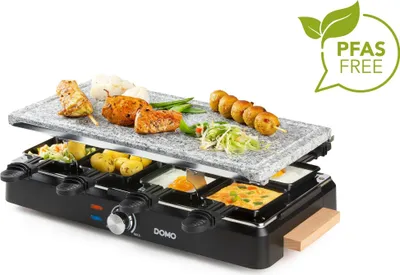Obrázok produktu pre Raclette DOMO DO9262G, 8 osôb, kamenná doska, gril, 1400 W