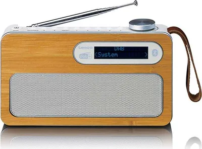 Produktbild von Lenco PDR-040EF - Tragbares DAB+ Radio mit Bluetooth® 5.0 und Uhr und Weckfunktion - 3 Watt RMS - 2000mAh Akku - Bambus