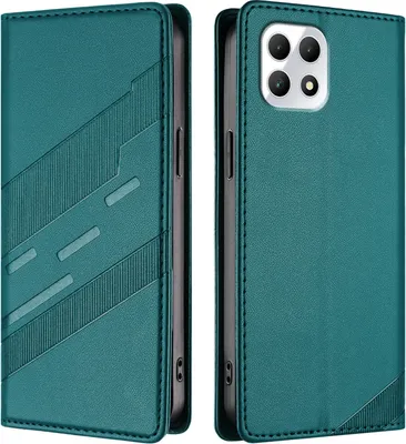 Produktbild von Hülle für T-Mobile REVVL 7, Kunstleder Brieftaschen Handyhülle mit Kartenfach und Standfunktion Grün