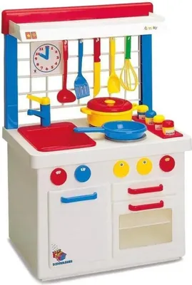 Produktbild von Dantoy 4240 Spielküche Weiß - Kinderküche mit Zubehör, H: 72 cm