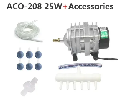 Obrázok produktu pre Akvariové a rybníkové vzduchové čerpadlo - ACO-208, 25W, elektromagnetické vzduchové čerpadlo - 25W, 220-240V - Vonkajšie kyslíkové čerpadlo - Kompresor vzduchu pre rybníky, vzduchovač
