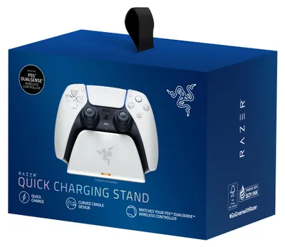 Produktbild von Razer Schnellladestation für PS5 DualSense Wireless-Controller Weiß