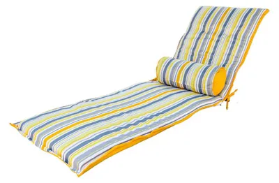 Produktbild von Set Kissen für Sonnenliege und Nackenrolle 195x60x5cm & 45x18cm Solarstreifenmuster