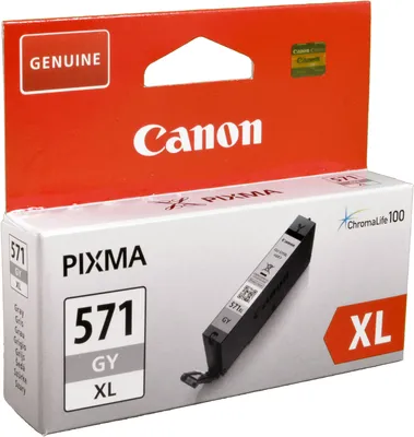 Produktbild von Canon CLI-571XL Tinte Grau mit hoher Reichweite, Hohe (XL-) Ausbeute, Grau, Tinte auf Pigmentbasis, 11 ml, 1 Stück(e), 289 Seiten