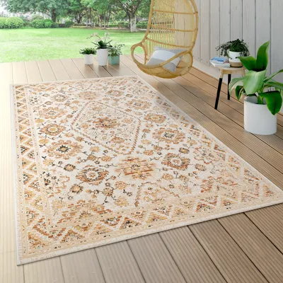 Produktbild von Outdoor Teppich Für Terrasse Und Balkon , Flachgewebe, Modern In Multicolor Grösse 80x150 cm