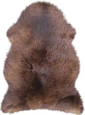 Produktbild von Englisches Lammfell naturbraun uni ca. 100 cm