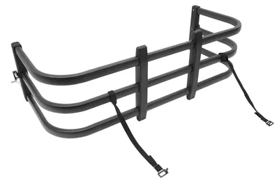 Obrázek produktu pro Univerzální prodloužení ložné plochy – hliníkové ochranné lišty pro ložnou plochu pick-upů – nastavitelné v rozmezí 122–155 cm – pro malé pick-upy – černé