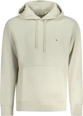 Produktbild von Beiges Herren-Kapuzenpullover aus Baumwolle mit Logo-Applikation