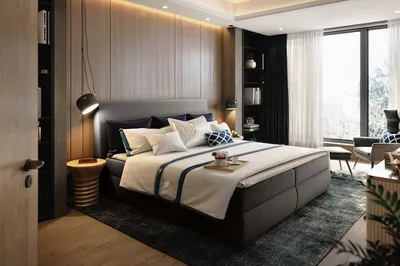 Produktbild von FEDVE Boxspringbett Schlafzimmerbett AKITA mit 2 Bettkästen, Doppelbett mit Bonell-Matratze und Topper 140x200