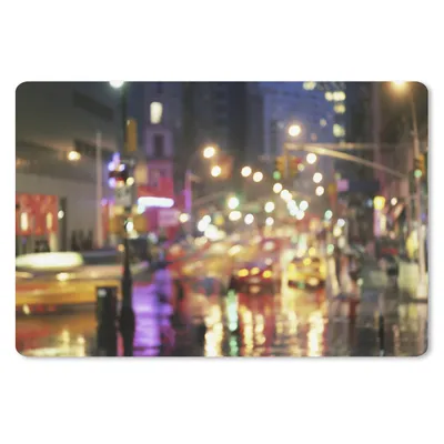 Produktbild von MuchoWow® Schreibtischunterlage New York - Lichter - Nacht 60x40 cm - XXL Mauspad - Großes Mauspad