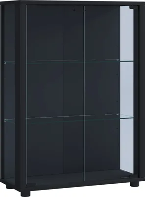 Immagine prodotto di Vetrina in piedi | Vetro con vetro di sicurezza ESG | Dimensioni ca. H. 80 x W. 60 x D. 25 cm | Vetro espositore per stand | Moderno e salvaspazio | Espositore in vetro – Sintalo