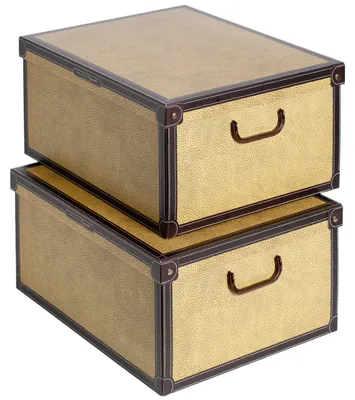 Produktbild von Lavatelli 2er Set Aufbewahrungsboxen mit Deckel Tapirus, 40 x 50 x 25 cm