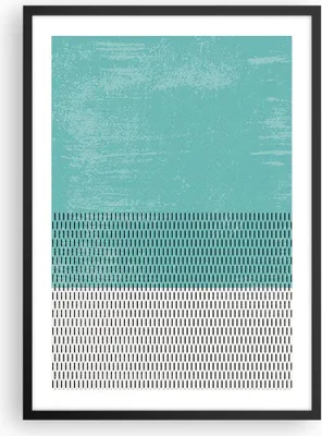Produktbild von Gerahmtes Poster - Schwarzer Rahmen - Abstraktion Modern Striche - 50x70 cm - Wand Bild - Wanddeko - Wandbilder - Kunstposter - Wandposter - Bilderrahmen - Bilder - Kunstdruck - P2BPA50x70-4639