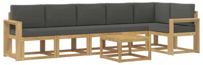 Produktbild von vidaXL Outdoor-Sofagarnitur 7 pcs Weiß und Anthrazit Polyester
