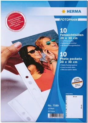 Produktbild von Fotosichthüllen 200 x 300 mm weiß 10 Hüllen