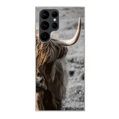 Produktbild von MuchoWow® Handyhülle Schutzhülle Hülle für Samsung Galaxy S22 Ultra Schottische Highlander - Kühe - Natur Silikon Softcase Handy Hülle - Abbildung