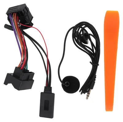 Image de Câble d'entrée audio AUX pour voiture Bluetooth 5.0 avec adaptateur mains libres et microphone – Remplacement pour A3, TT et A4 (2007-2014)