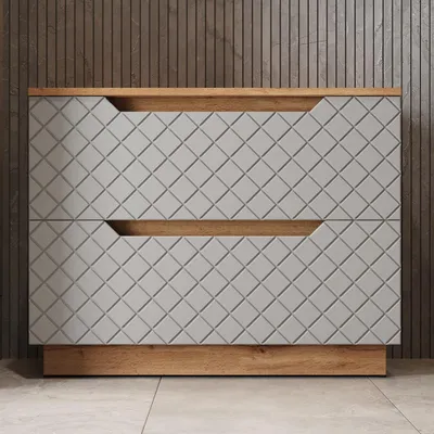 Obrázek produktu pro Dolní skříňka pod dřez Vicco Lotta Šedá 79.6 x 62.5 cm se 2 zásuvkami, Model 58531