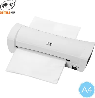 Zdjęcie produktu dla OSMILE SL200 – laminator formatu A4 do folii o grubości do 125 mikronów; laminator na zimno; dwa rolki; format A4; do dokumentów, zdjęć, kart kredytowych; do użytku domowego, szkolnego i biurowego; akcesoria elektroniczne
