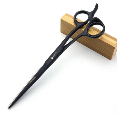 Image de Ciseaux de coiffure, 6,5 pouces, noir, en acier inoxydable, ergonomiques