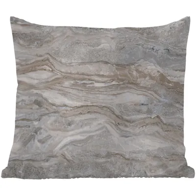 Produktbild von MuchoWow® Outdoor Kissen - Marmor - Textur - Grau - 45x45 cm - Wetterfest - Lounge Kissen - Fotokissen - Dekoratives Kissen