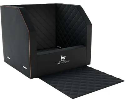 Produktbild von Knuffelwuff Hundetransportbox Auto Cargo Transportbox Vordersitz Schwarz Größe 2 (45 x 45 x 30 cm)
