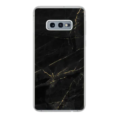 Produktbild von MuchoWow® Handyhülle Schutzhülle Hülle für Samsung Galaxy S10e Marmor - Schwarz - Gold - Chic - Marmoroptik - Design Silikon Softcase Handy Hülle - Handy