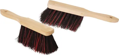 Image de Novaliv 2x Balai à main Arenga et poils élaston Mix Balai à main Balayette voiture Balayeuse industrielle Balayette à neige Hand brush Dust pan