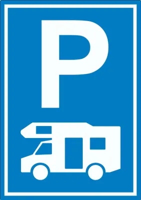 Produktbild von Wohnmobil Parkplatz Aufkleber A9 (37x52mm)
