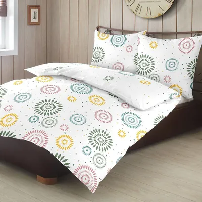 Produktbild von Traumschlaf Biber Bettwäsche Savoonga bunt 155x220 cm + 80x80 cm