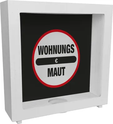 Produktbild von Wohnungs Maut Rahmen Spardose aus Holz