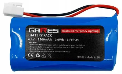 Obrázok produktu pre Gares Náhradná batéria pre LiFePO4 | 6,4V 1,5Ah  | Vysokovýkonná batéria pre robotický vysávač | Kompatibilná s LiFePO4 | Prémiová kvalita