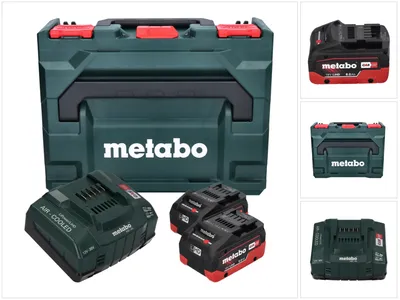 Obrázek produktu pro Základní sada Metabo 2x Li-Power akumulátor 18 V 8,0 Ah CAS Li-Ion akumulátor ( 685131590 ) + nabíječka ASC 145 + metaBOX.