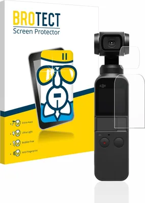 Produktbild von BROTECT Schutzglas für DJI Osmo Pocket (Display + Linse) Schutzfolie Panzer Folie Glas Display Schutz klar