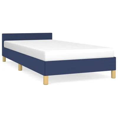 Produktbild von "SALE 2026" Bettgestell Einzelbett - Gästezimmer - mit Kopfteil ohne Matratze Blau 90x200 cm Stoff - Polsterbett Klassische Betten DE8138786