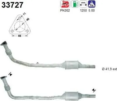 Produktbild von AS Katalysator Kat für VW Lupo (6X1, 6E1) 33727